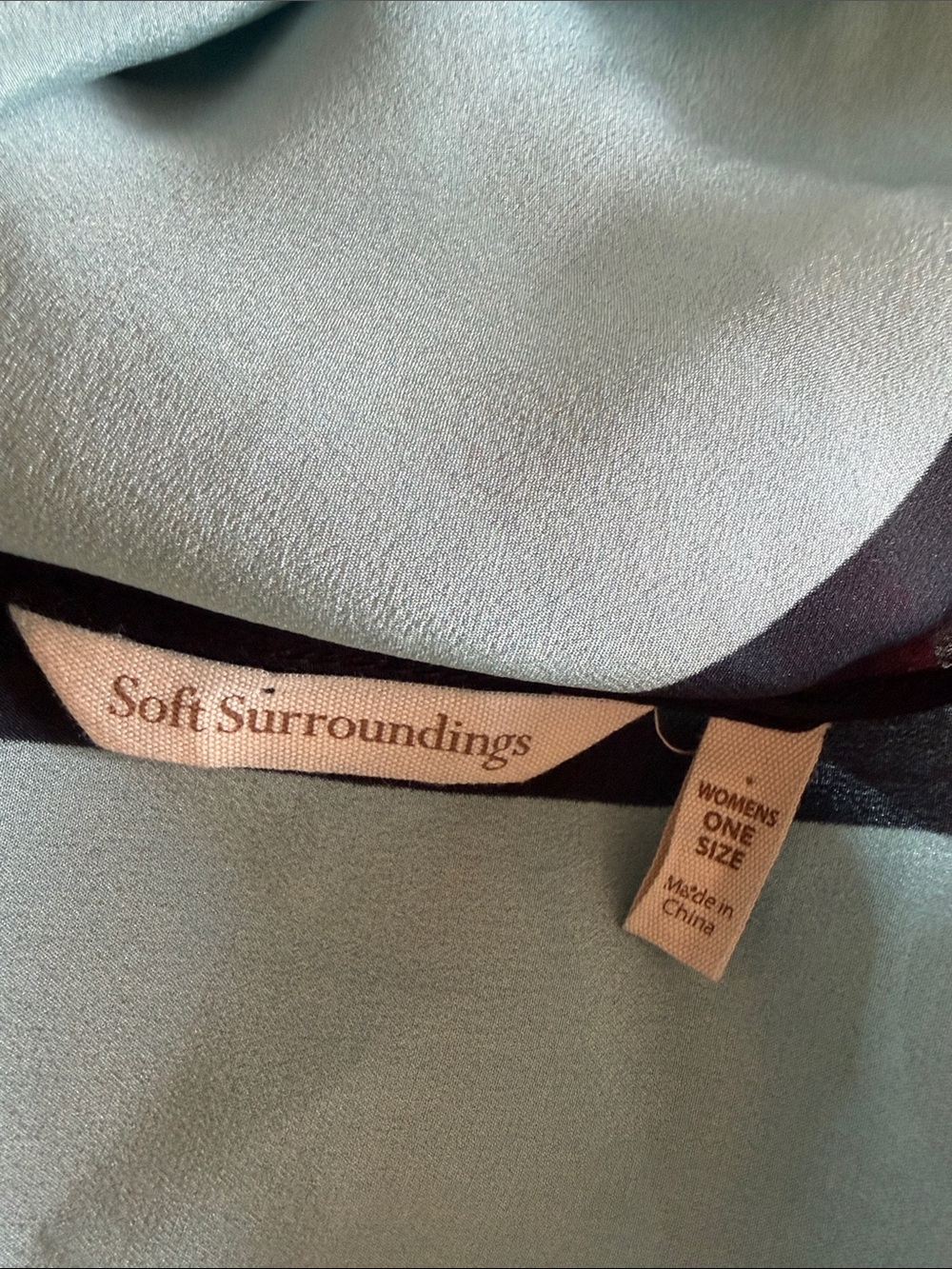 Soft Surroundings Blue Tree Aqua Silk Kimono Jacket Topper One Size - Picture 5 of 7